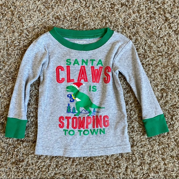 Carters Christmas Holiday Pajama Set Dinosaur - Picture 3 of 8